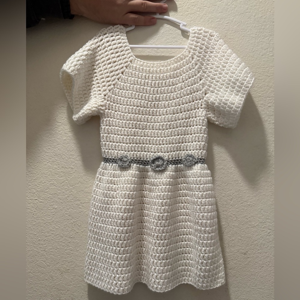 Princess Leia inspired crochet Kids Dress
